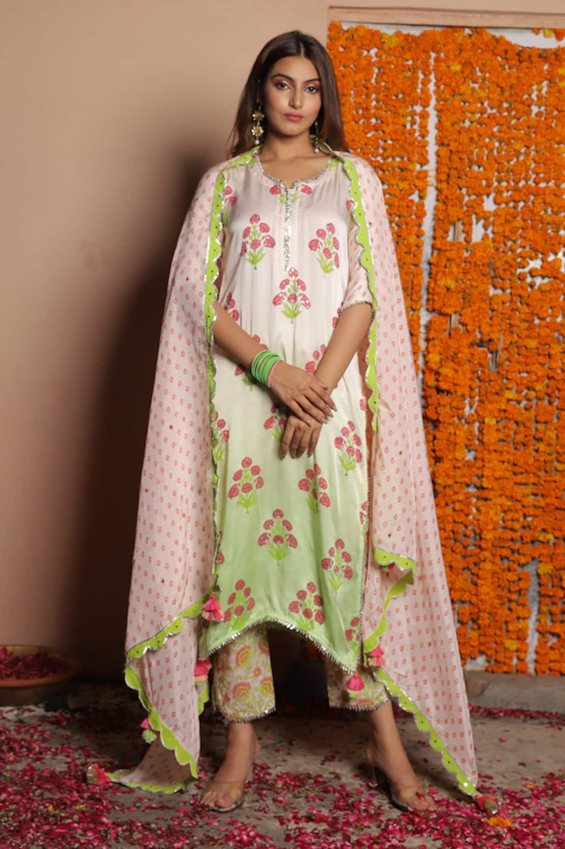 Maayera Jaipur Floral Print Kurta Pant Set