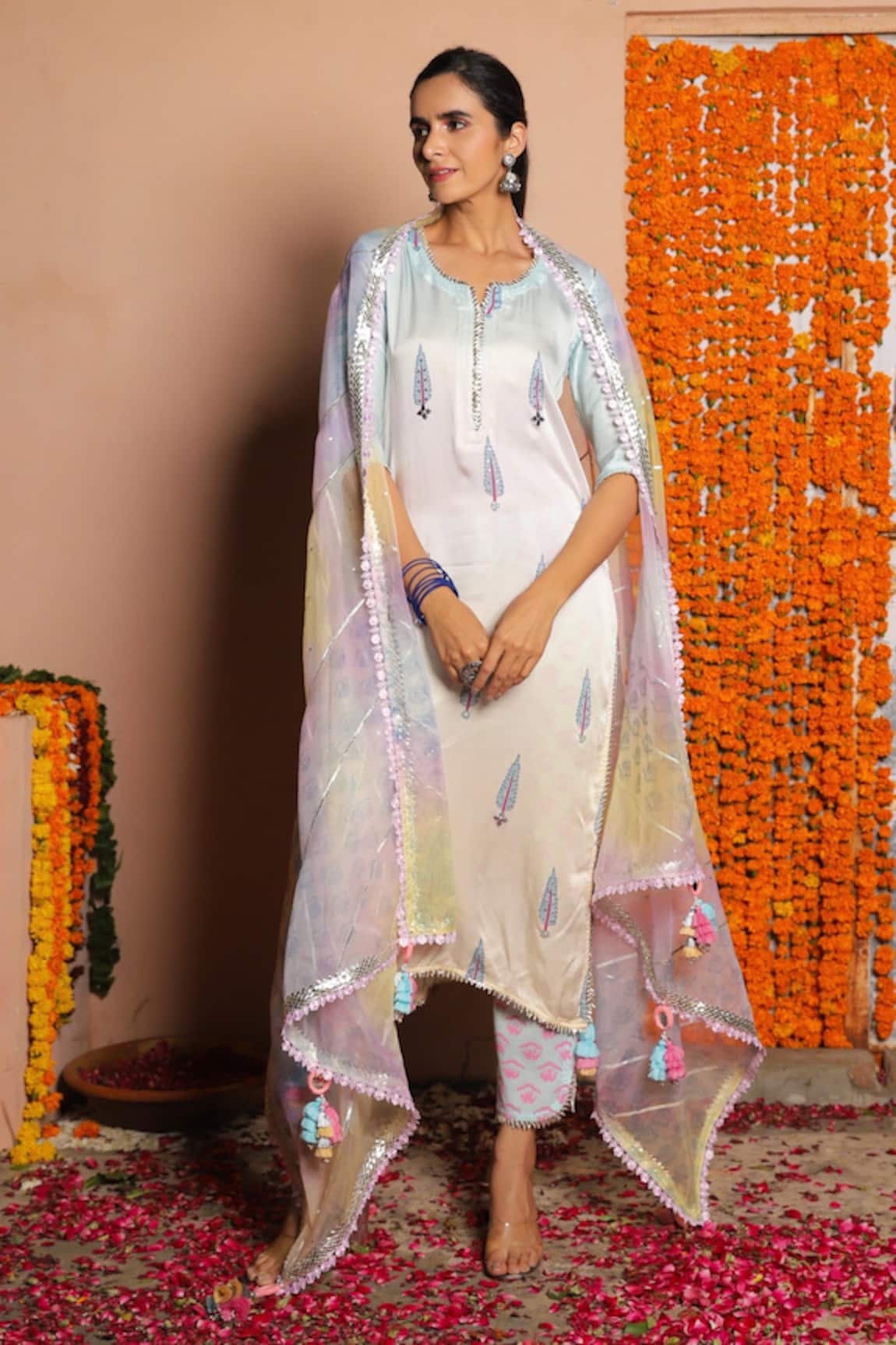 Maayera Jaipur Floral Print Kurta Pant Set