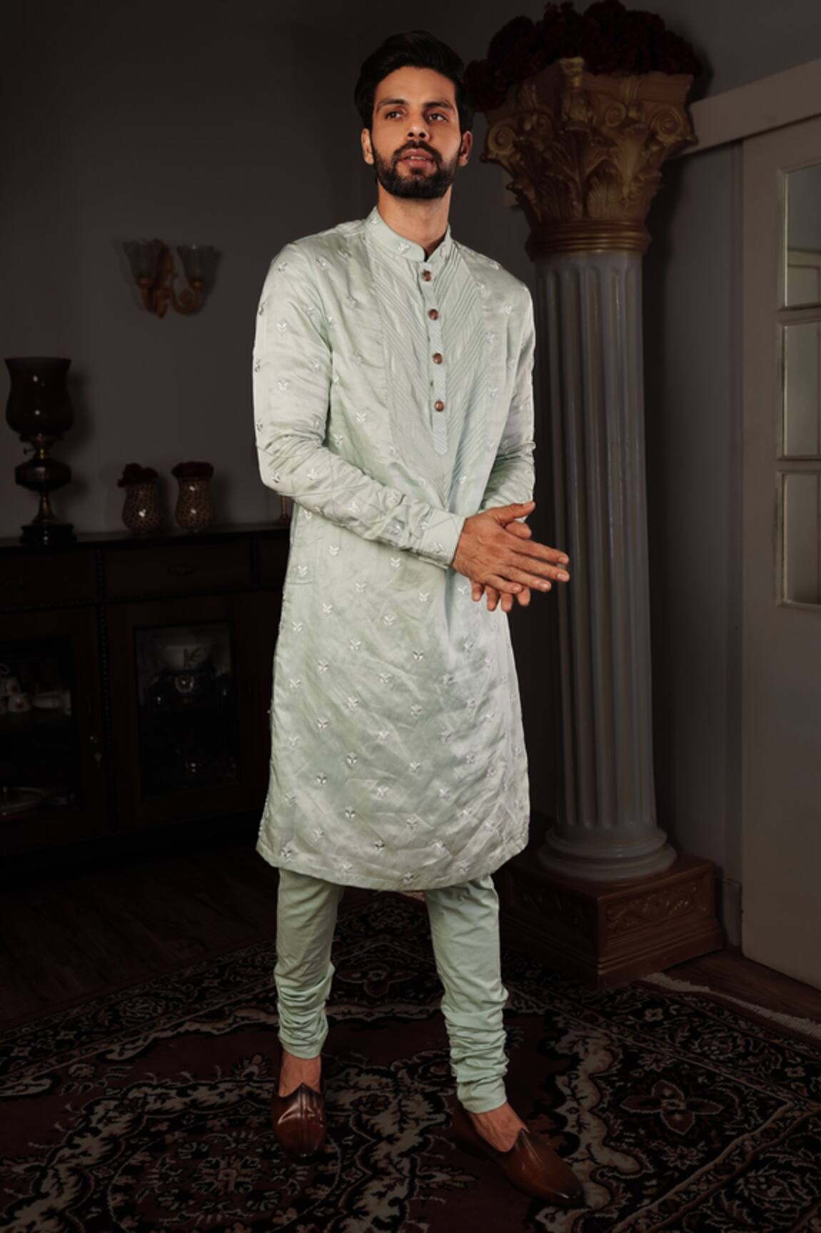 Yajy By Aditya Jain Tej Silk Kurta Set
