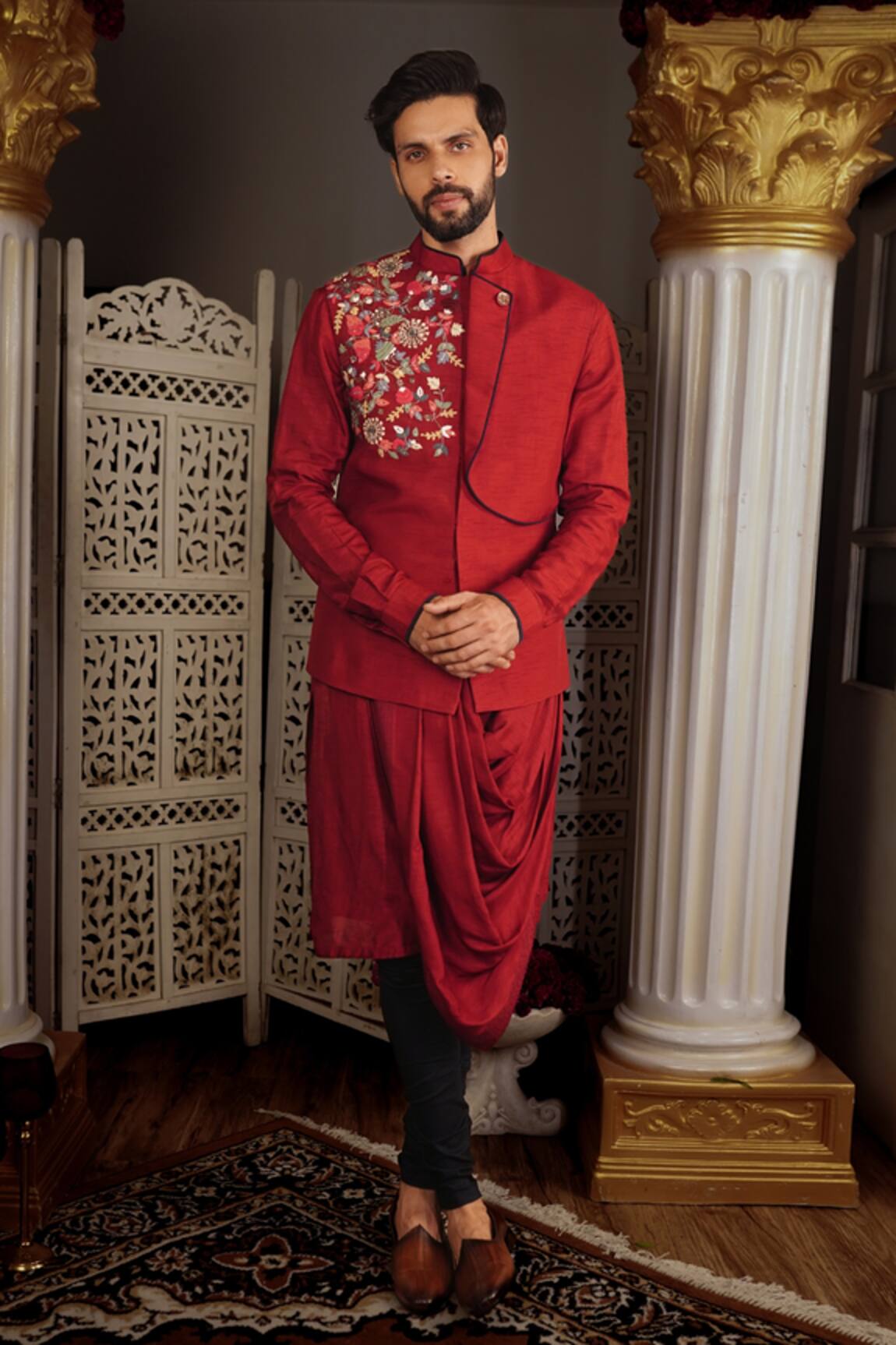 Yajy By Aditya Jain Kara Bundi & Kurta Set