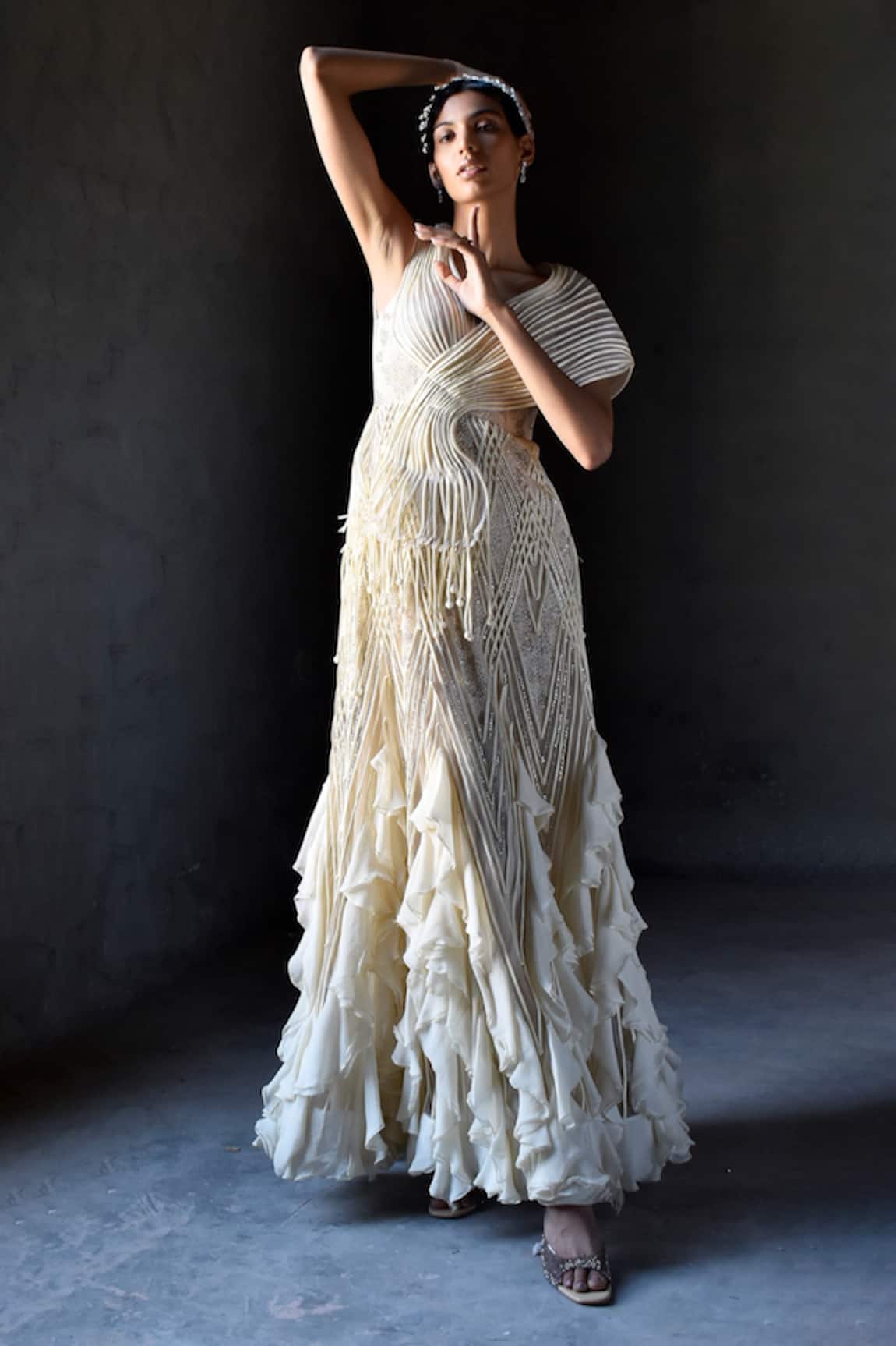 Geisha Designs Annalise Ruffle Gown