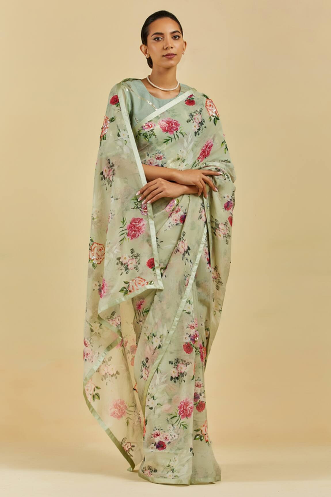 Atelier Shikaarbagh Natalie Printed Saree