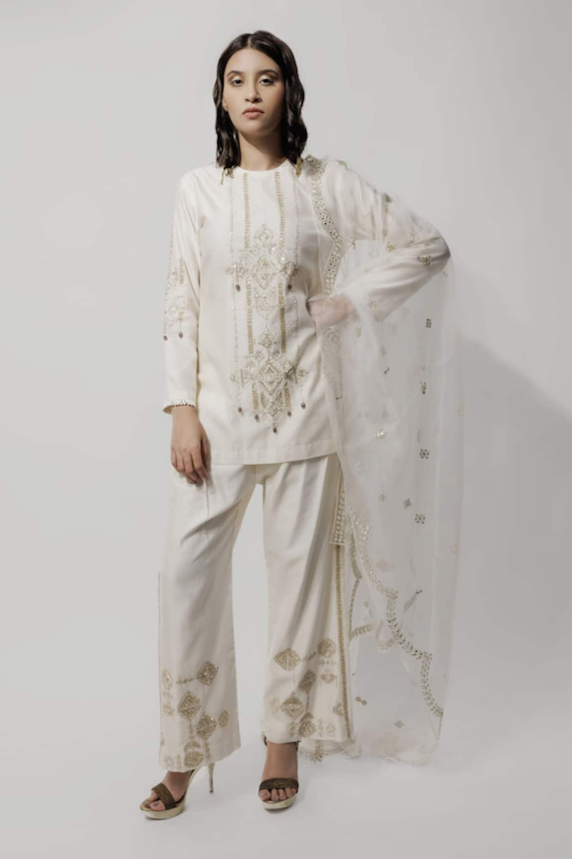 Neha & Tarun Chanderi Short Kurta Set