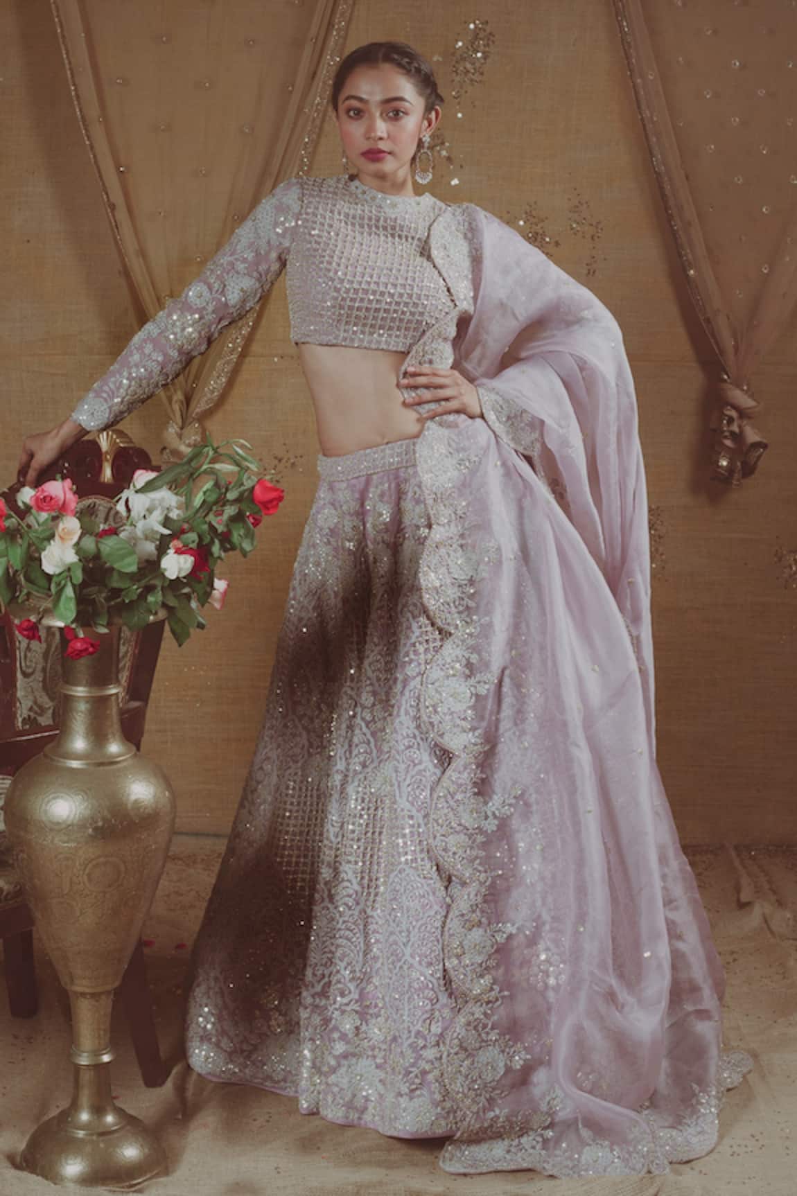 Aangan By Parul Embroidered Bridal Lehenga Set