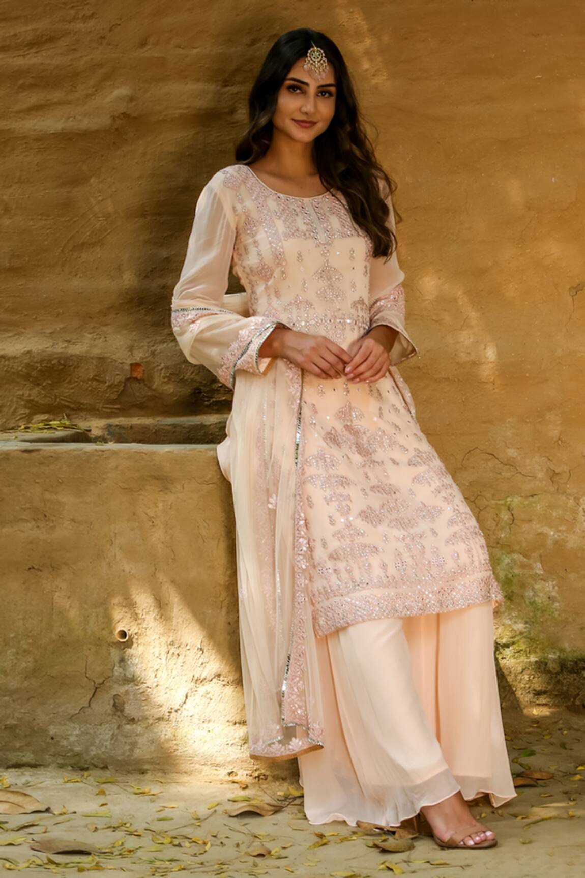 Akanksha Mago Irana Swarovski Embellished Kurta Set