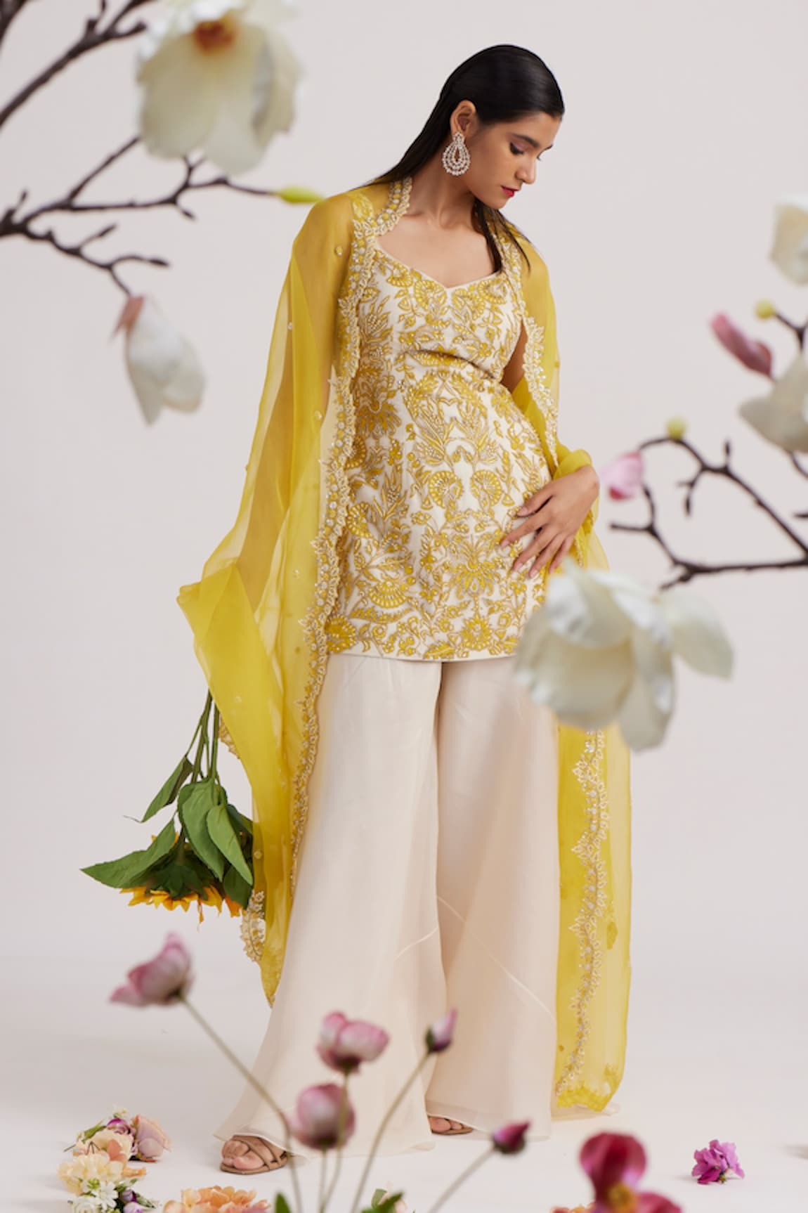 Vaishali Agarwal Embroidered Kurta Sharara Set