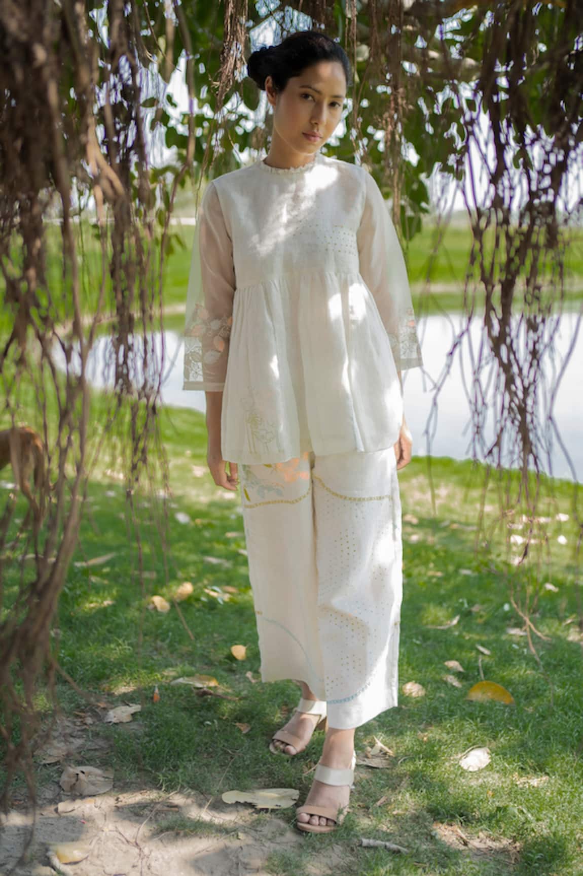 Arcvsh By Pallavi Singh Floral Embroidered Top 