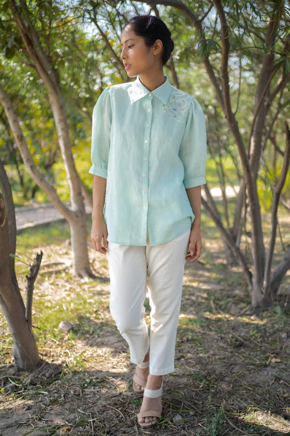 Arcvsh by Pallavi Singh Placement Embroidered Shirt 