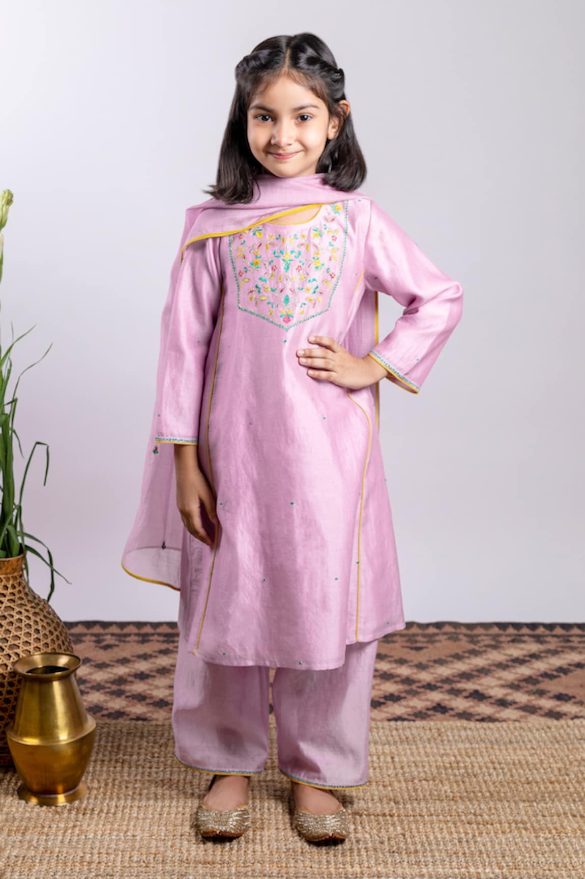 Boteh Chanderi Silk Kurta Set