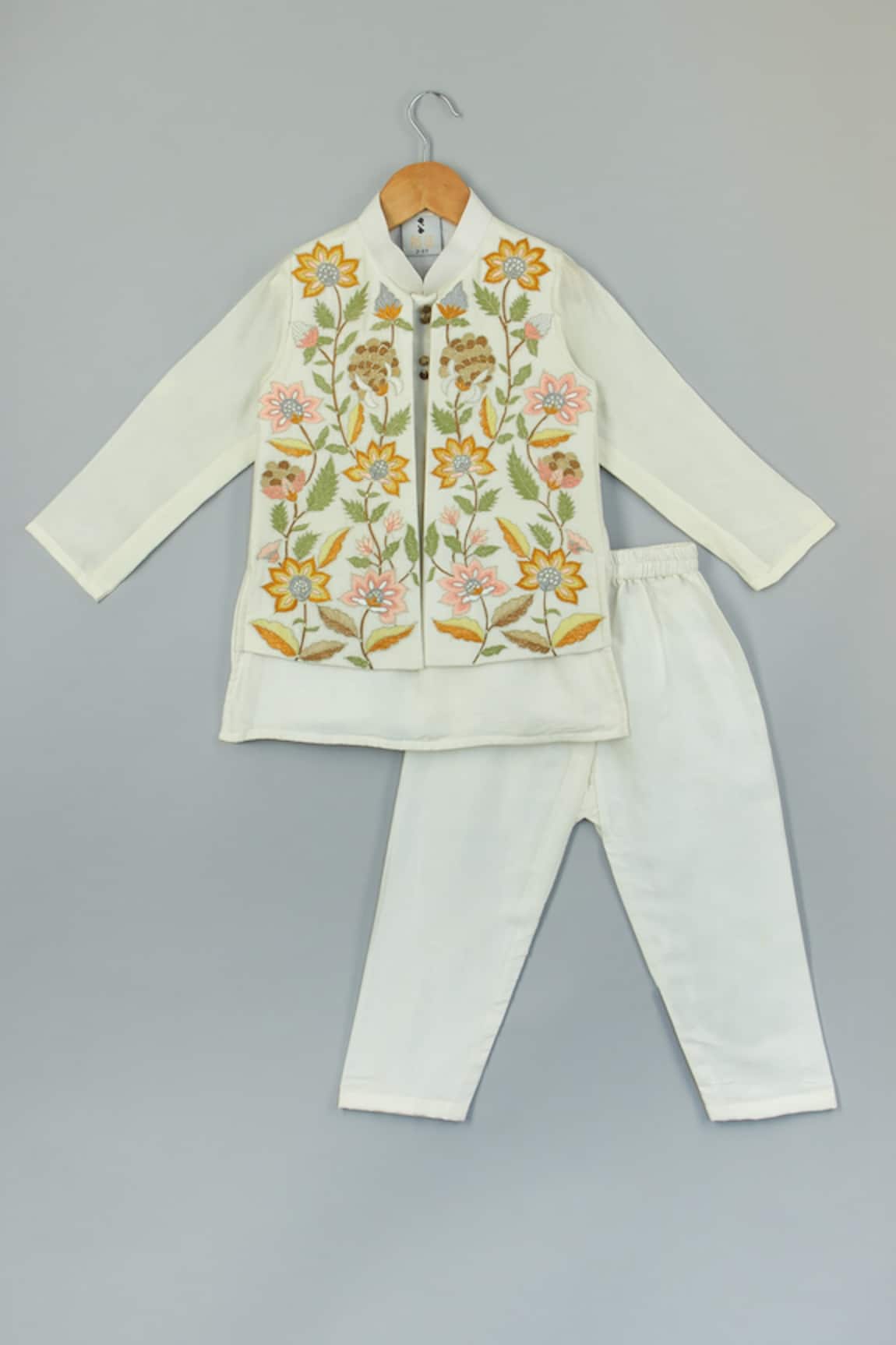 P & S Co Floral Embroidered Kurta Set