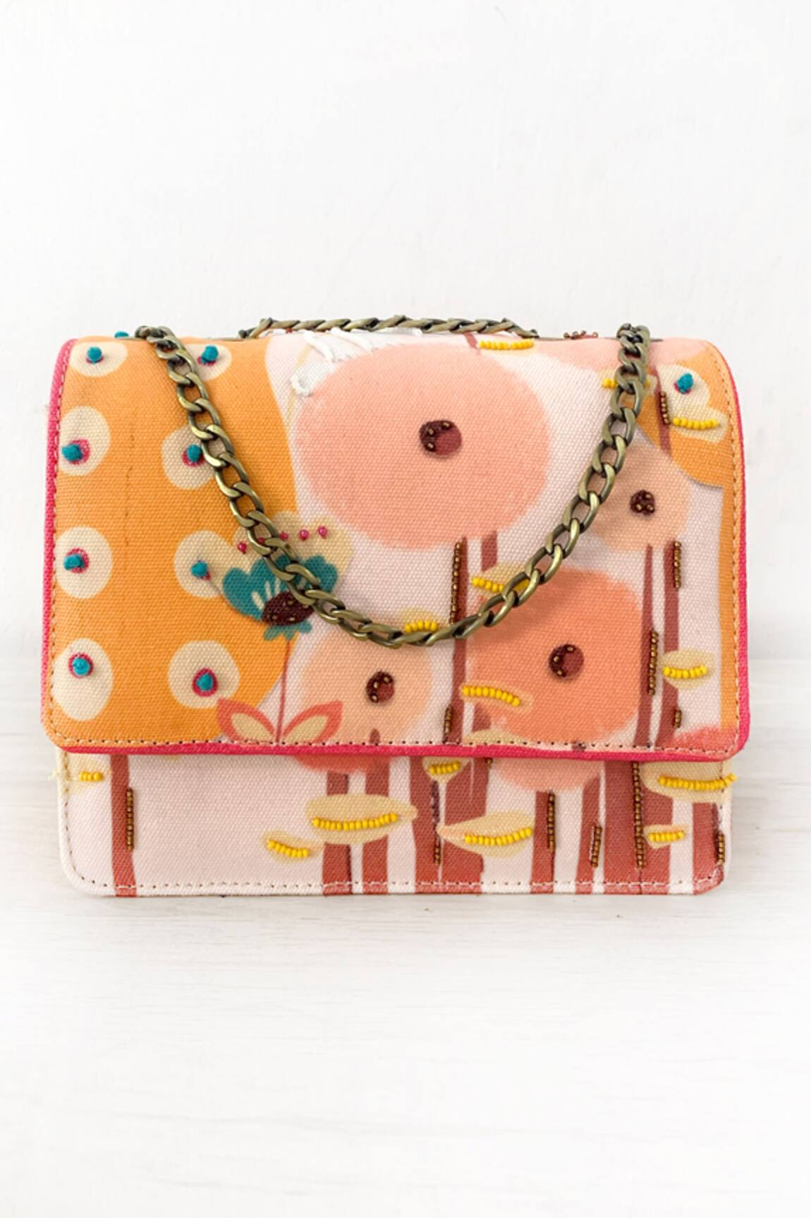 The Garnish Company Calendula Bead Embellished Sling Bag
