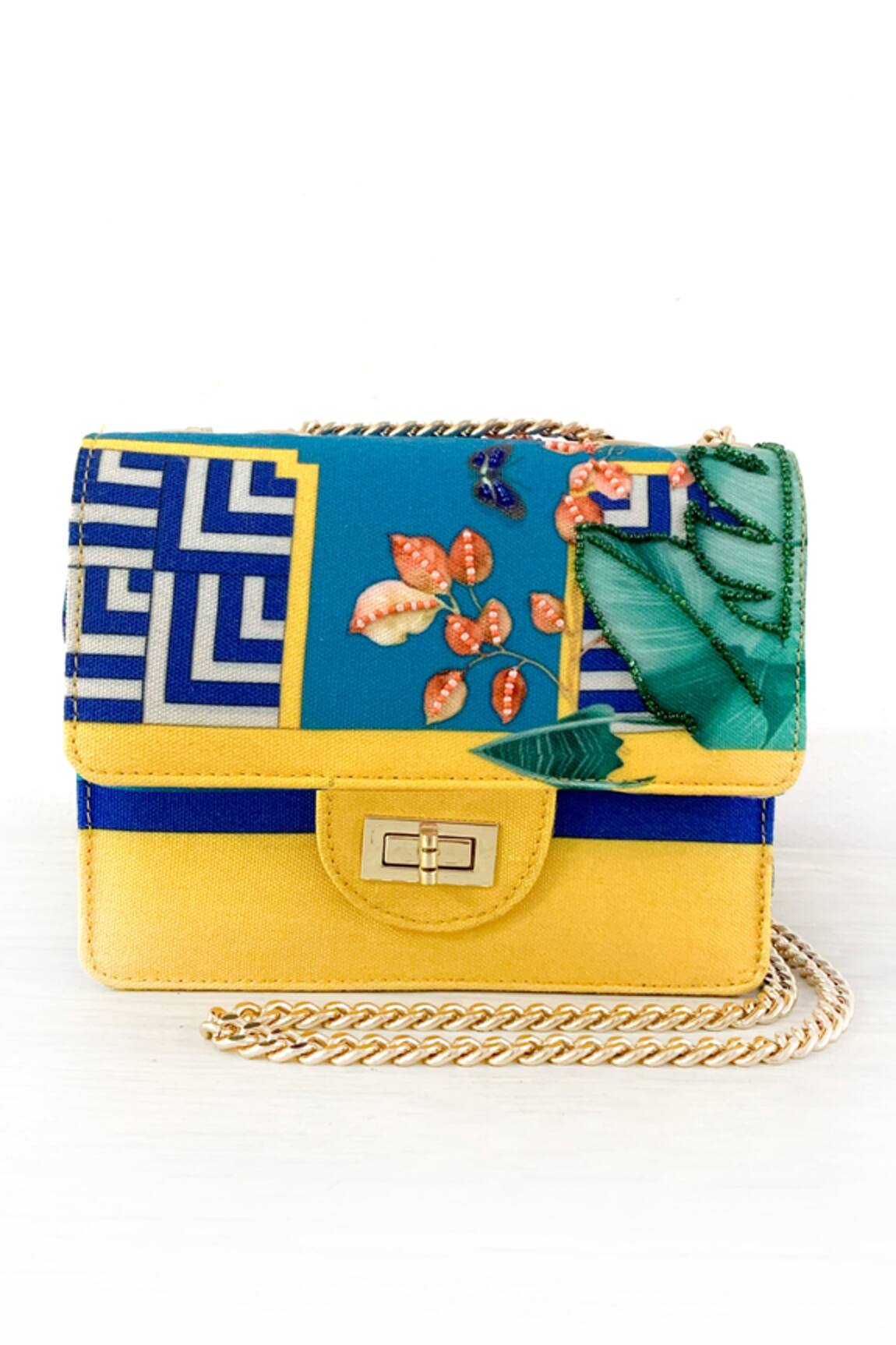 The Garnish Company Hama Geometric Print Sling Bag