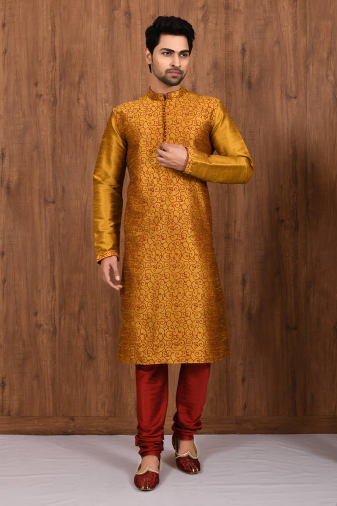 Aryavir Malhotra Dupion Silk Kurta Set