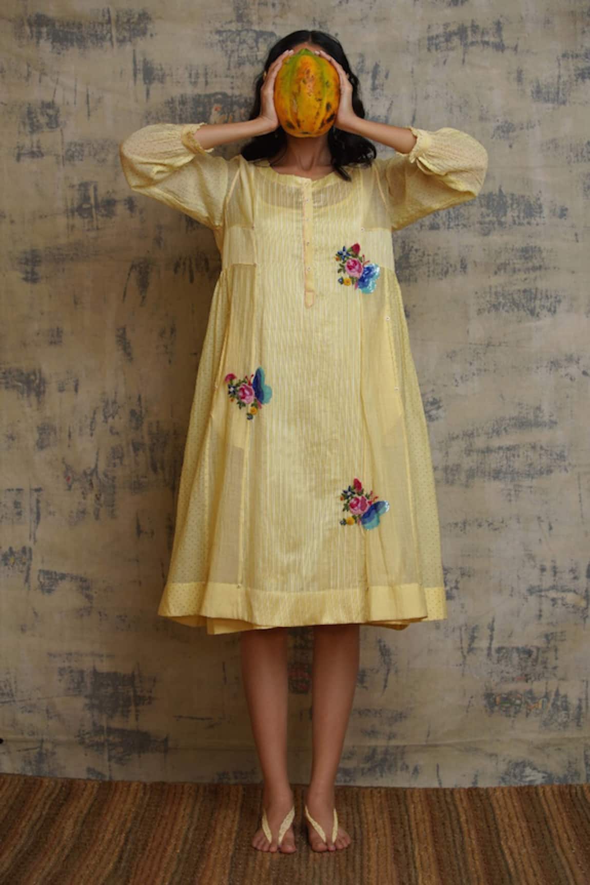 Dhaari Embroidered Cotton Silk Dress