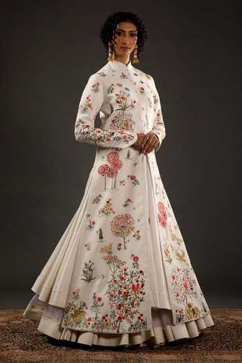 Rohit Bal Chanderi Silk Embroidered Jacket 