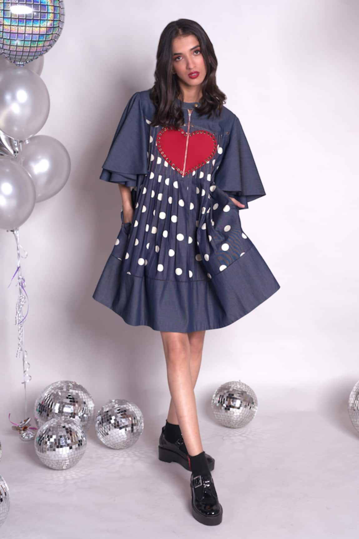 Chillosophy Vanessa Polka Dot Dress