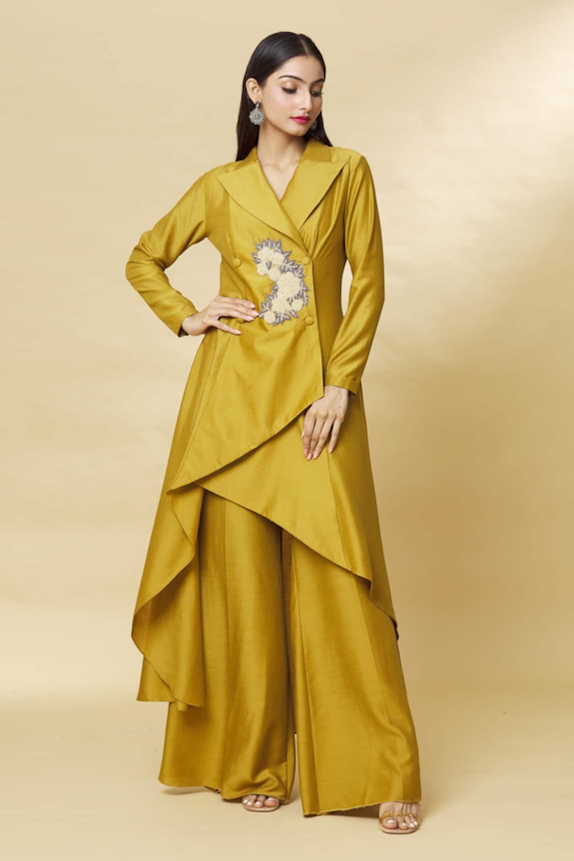 Aakaar Blazer Style Tunic & Palazzo Set