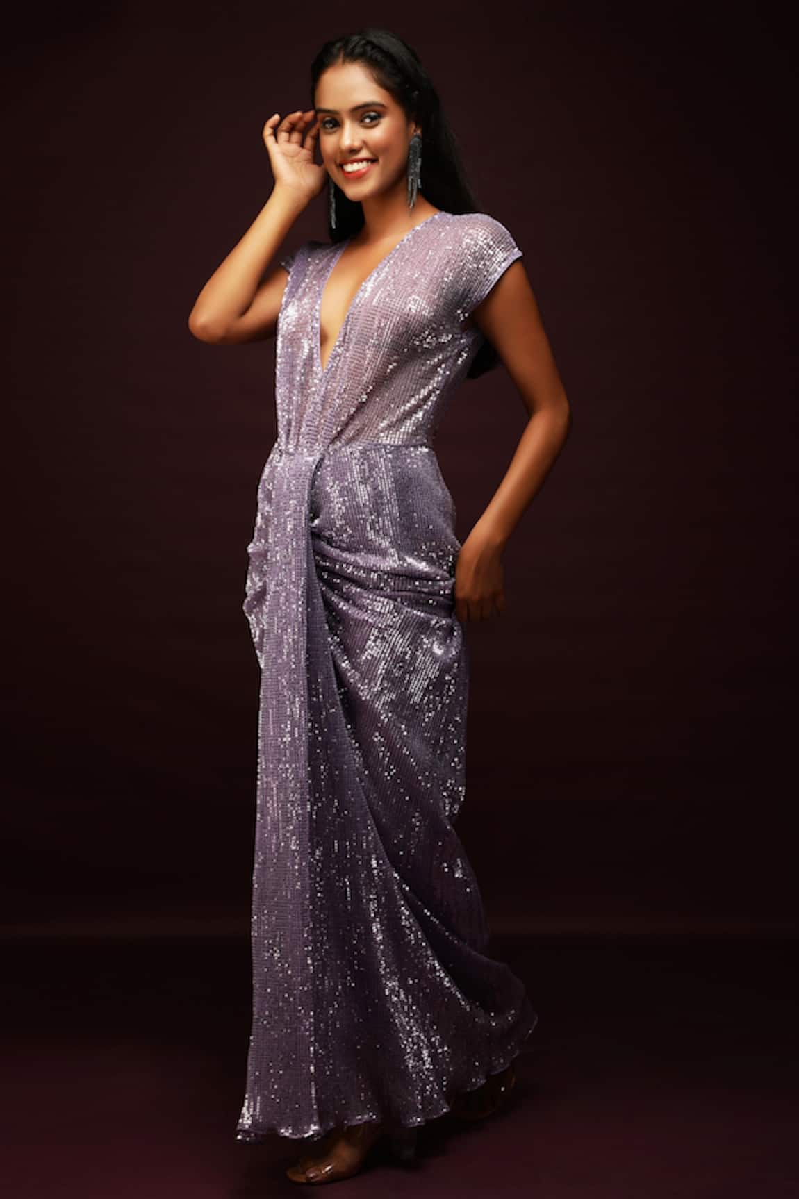 Ranng Label Sequin Embroidered Dress 