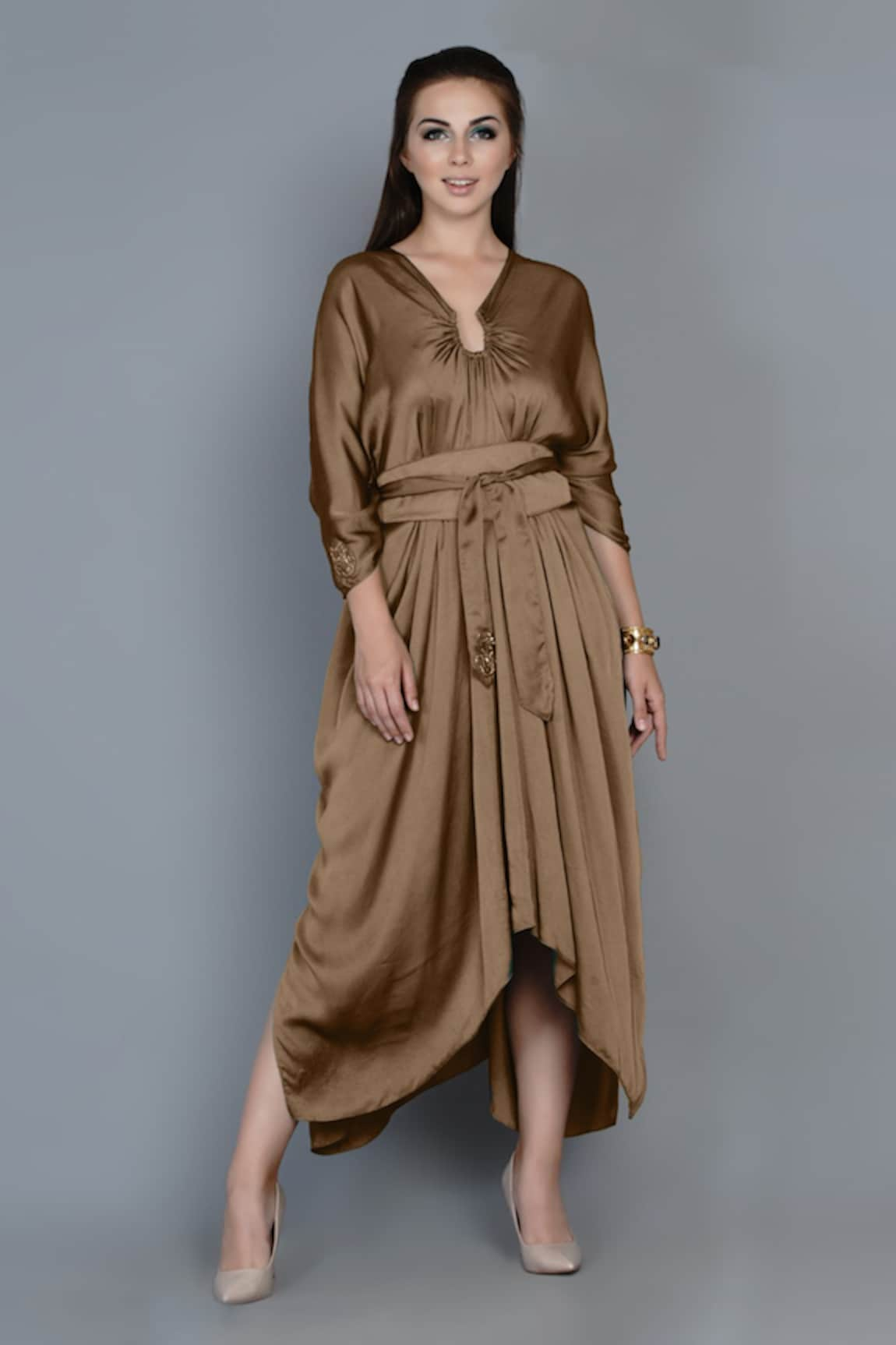 Angry Owl Mai-Tee Draped Kaftan With Belt