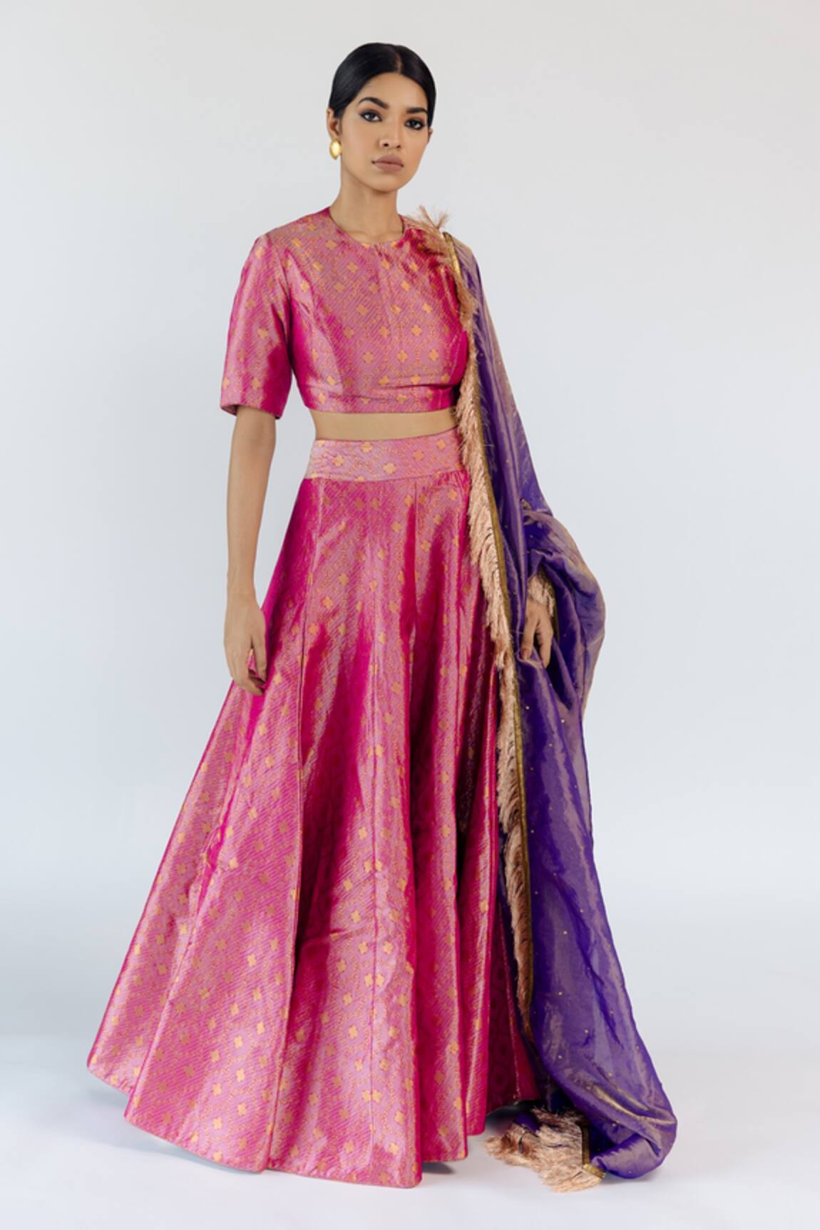 Mimamsaa Edha Silk Brocade Lehenga Set