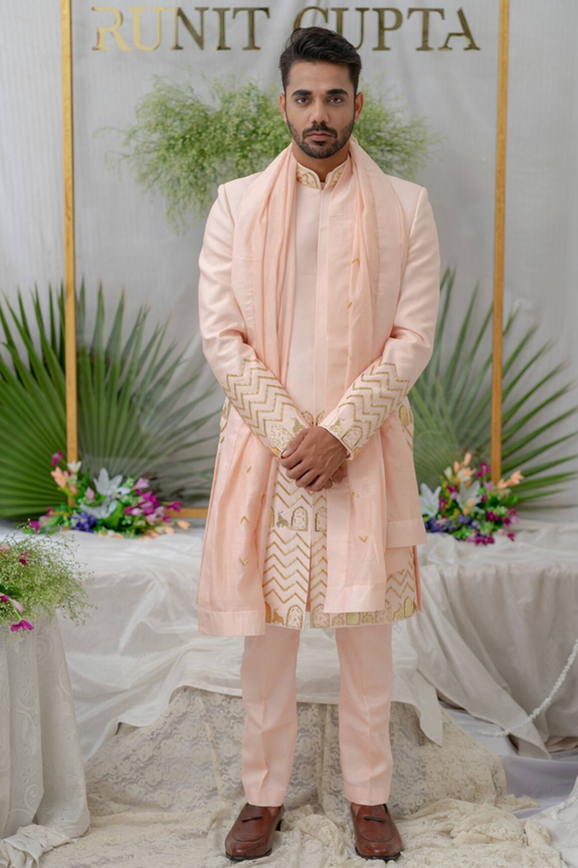 Runit Gupta Zain Embroidered Sherwani Set