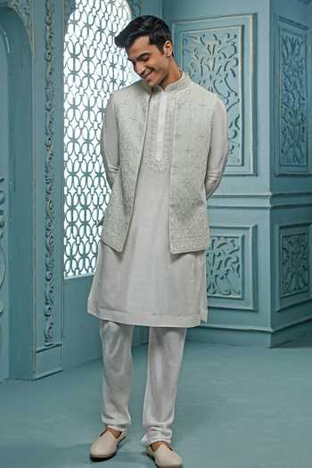 Vanshik Chanderi Bundi & Kurta Set