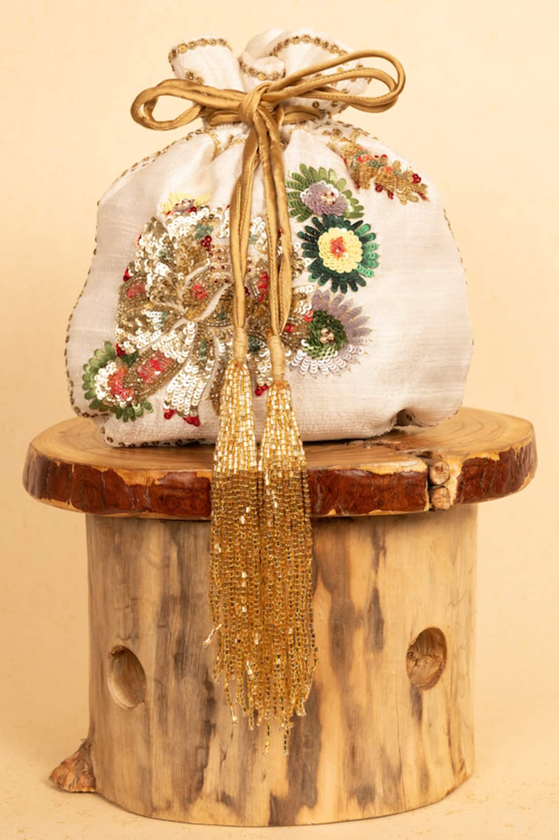 Aamli Amara Sequin Embroidered Potli