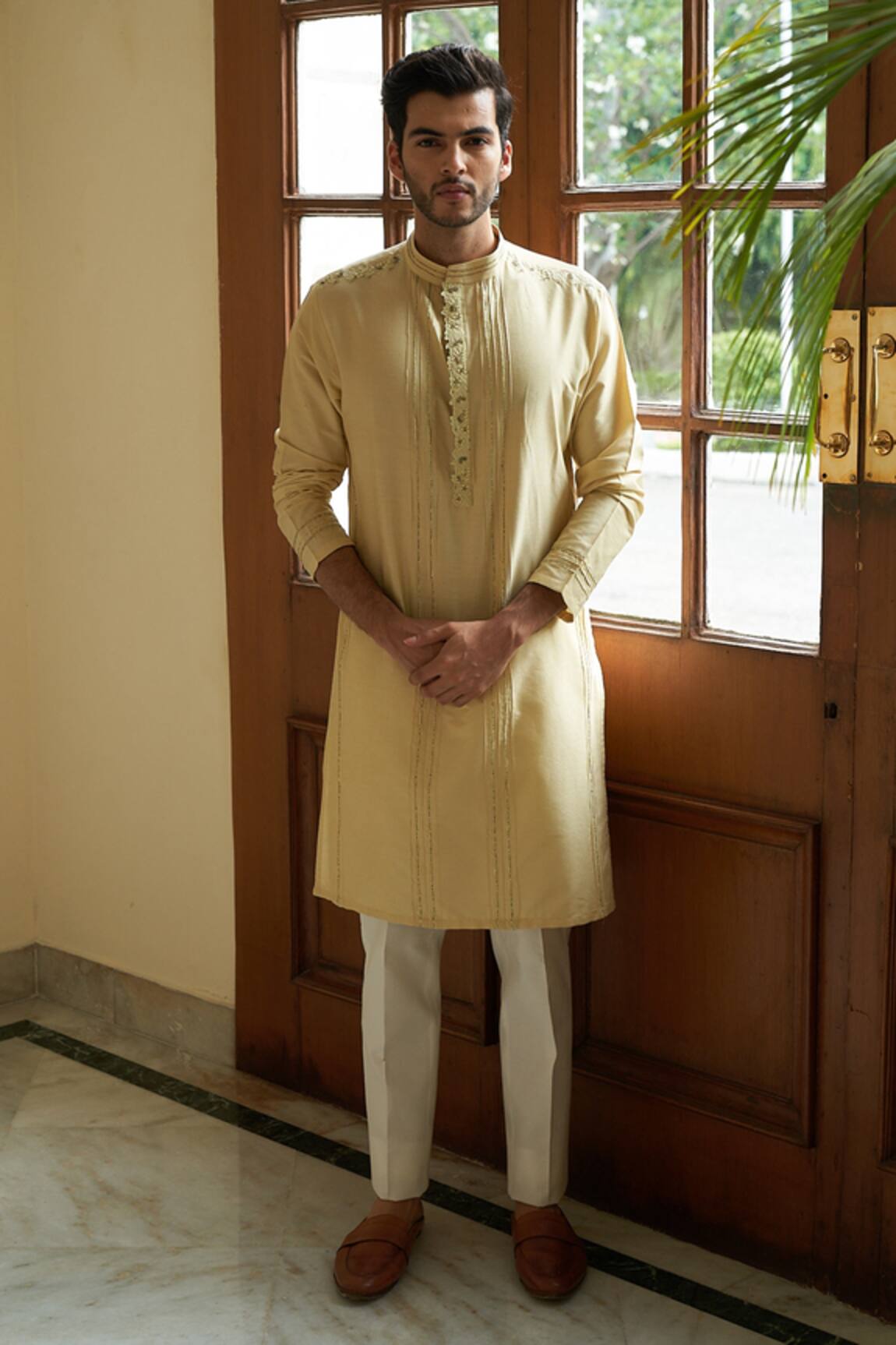 Contrast By Parth Embroidered Kurta Set 