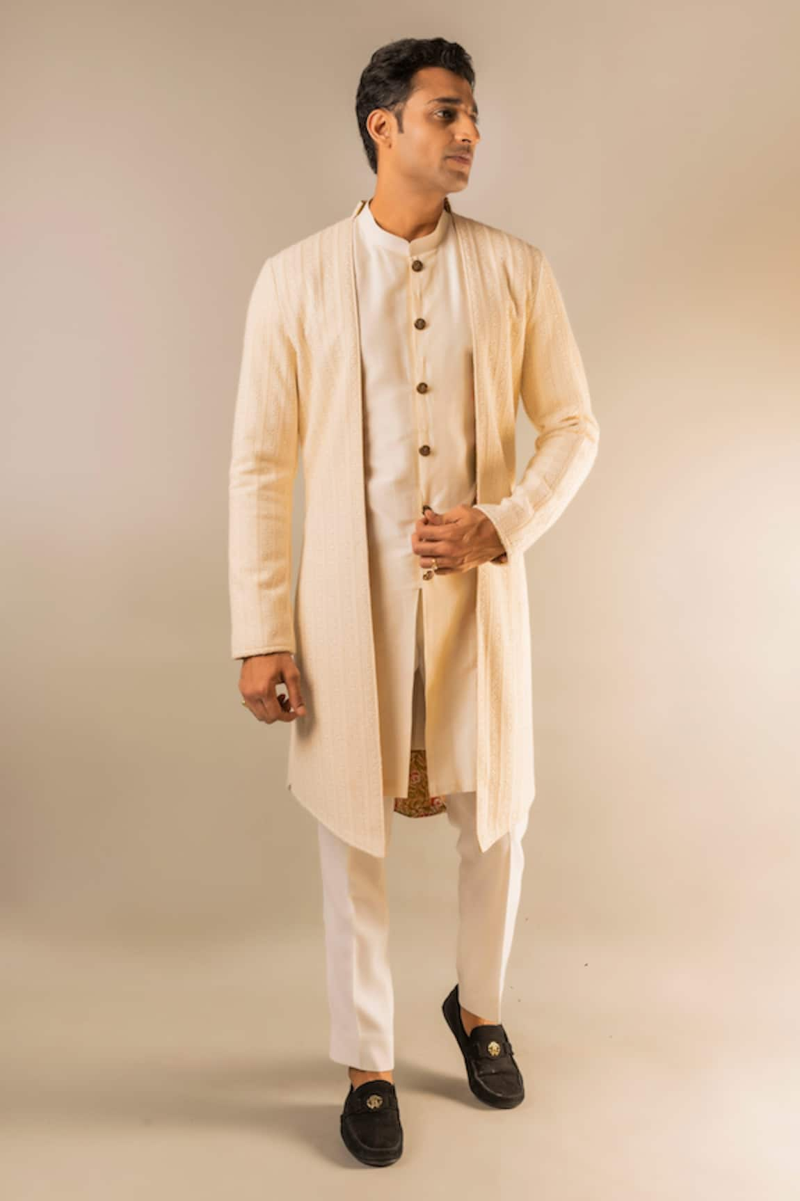 Aashiana Layered Jacket Kurta & Pant Set