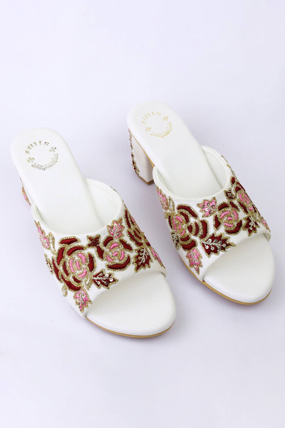 Shiveen Shiveen Nabhas Embroidered Block Heels 