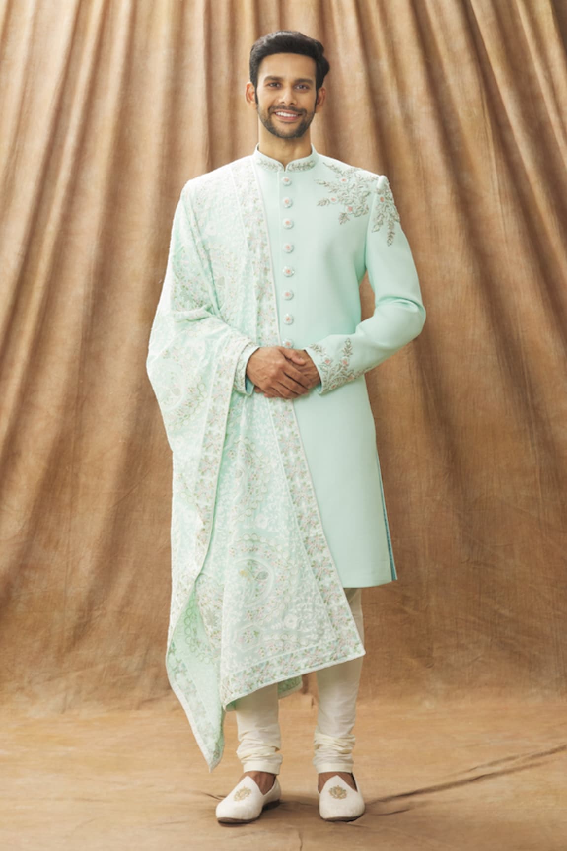 Arihant Rai Sinha Floral Pattern Sherwani Set