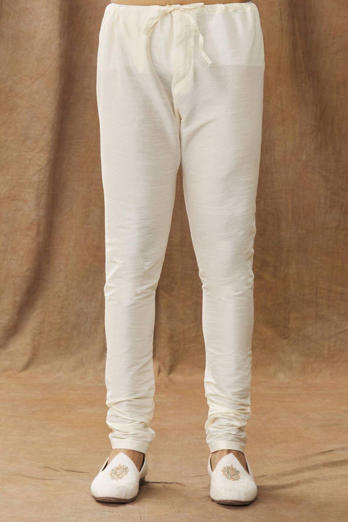 Patiala pattern Pant model Bottom for Kameez India Pants Pure Cotton White