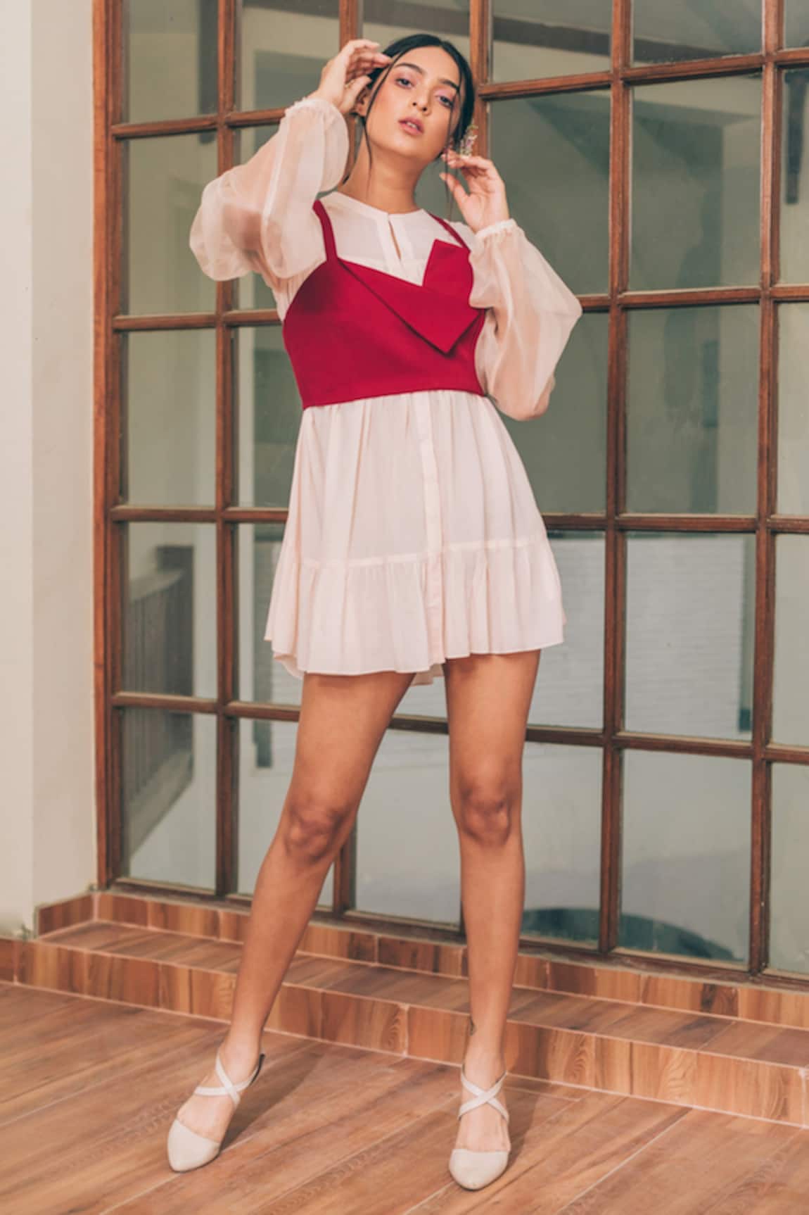 Tarini Vij Ava & Ember Dress With Bustier