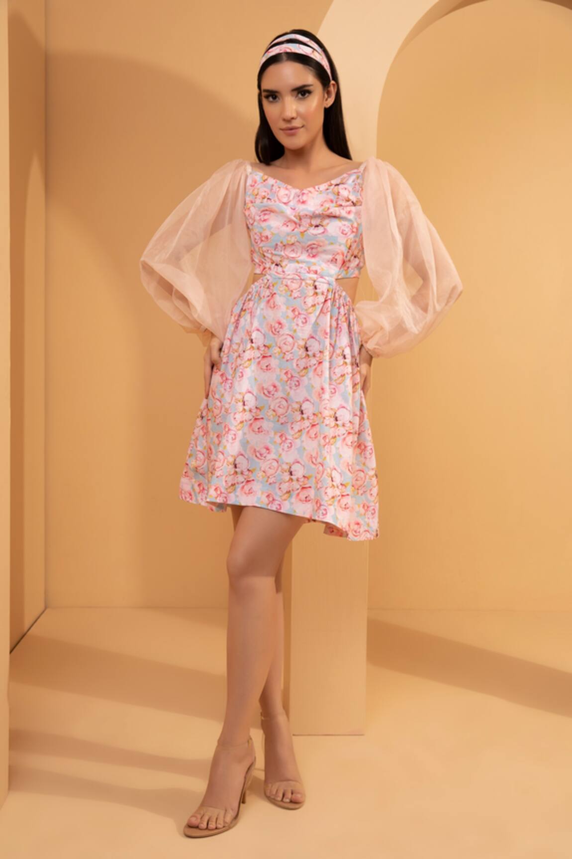 Tarini Vij Joy Floral Print Dress