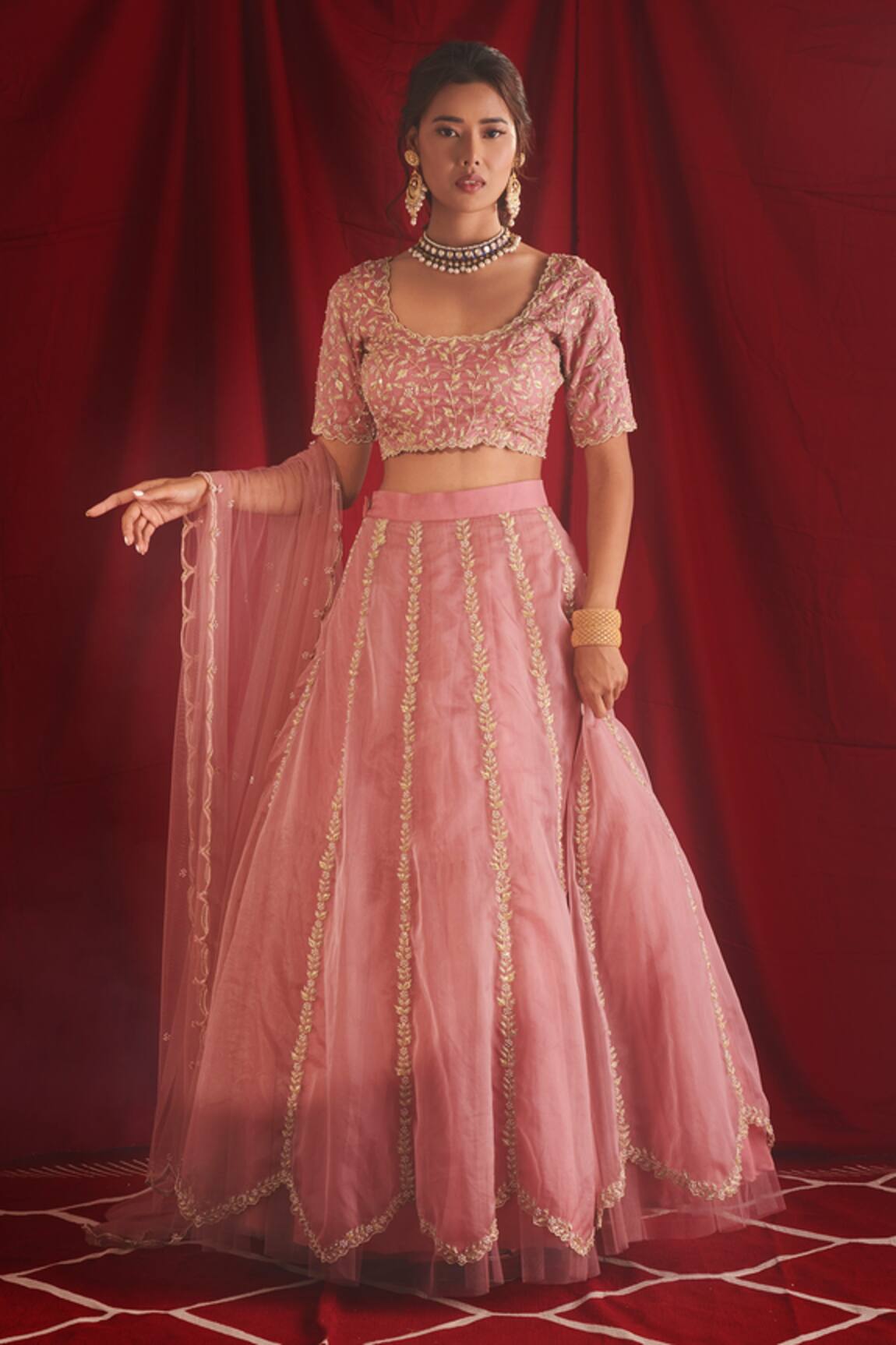 Shloka Sudhakar Embroidered Lehenga Set