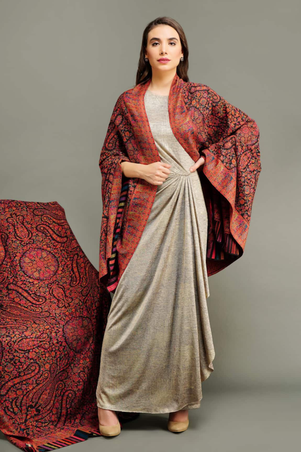 Dusala Pashmina Kani Woven Shawl 