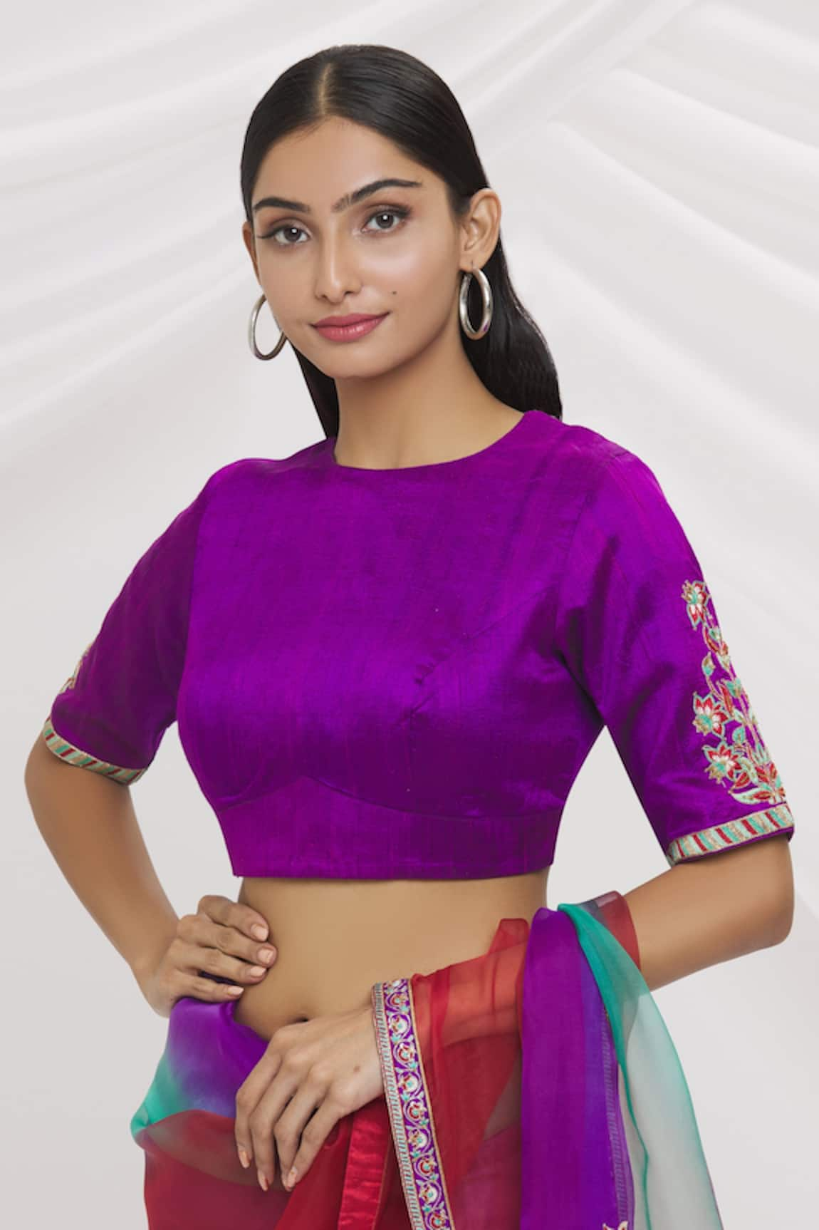 Shimai Jayachandra Sleeve Embroidered Blouse