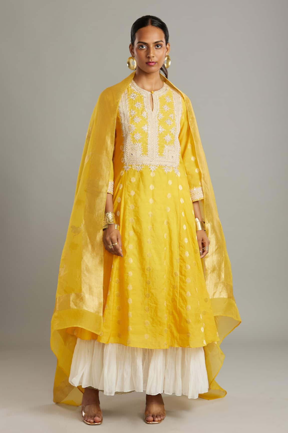 Myoho Banarasi Embroidered Anarkali & Dupatta