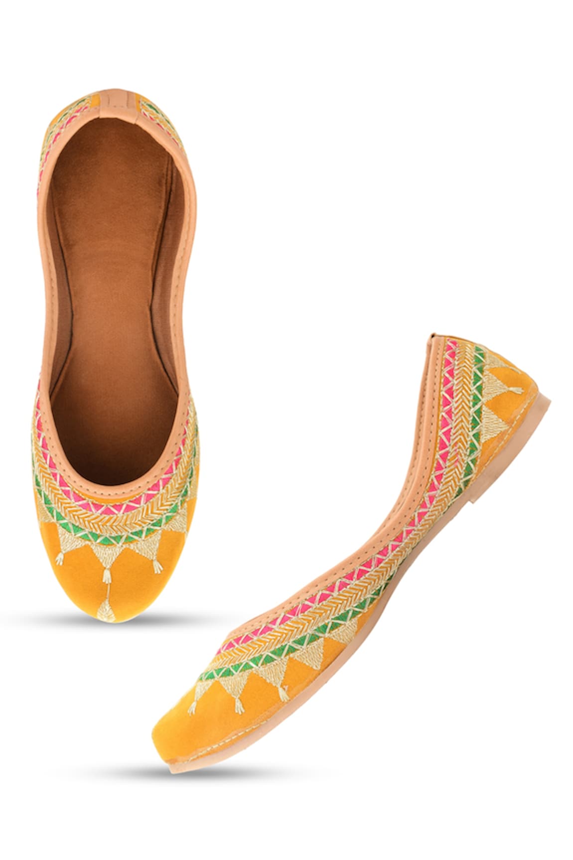 Khwaab by Sanjana Lakhani Geometric Embroidered Juttis