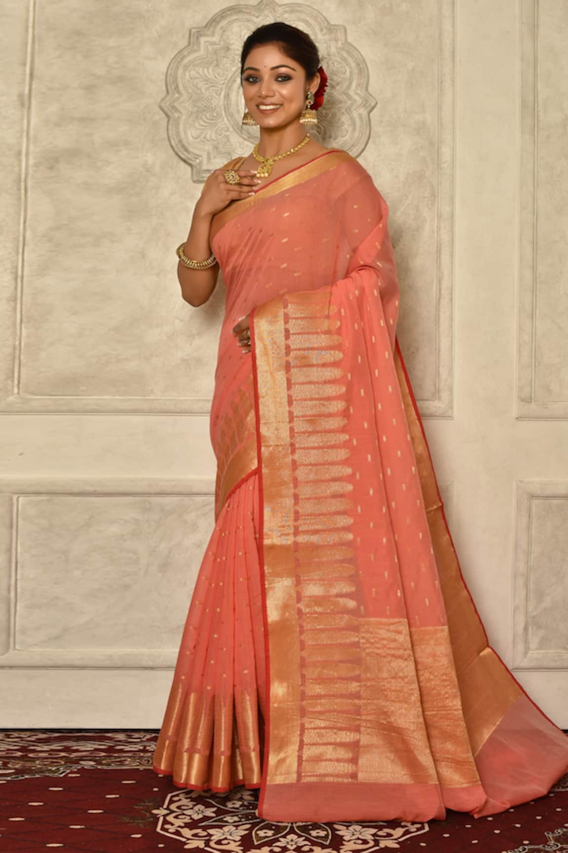 Adara Khan Woven Banarasi Cotton Silk Saree