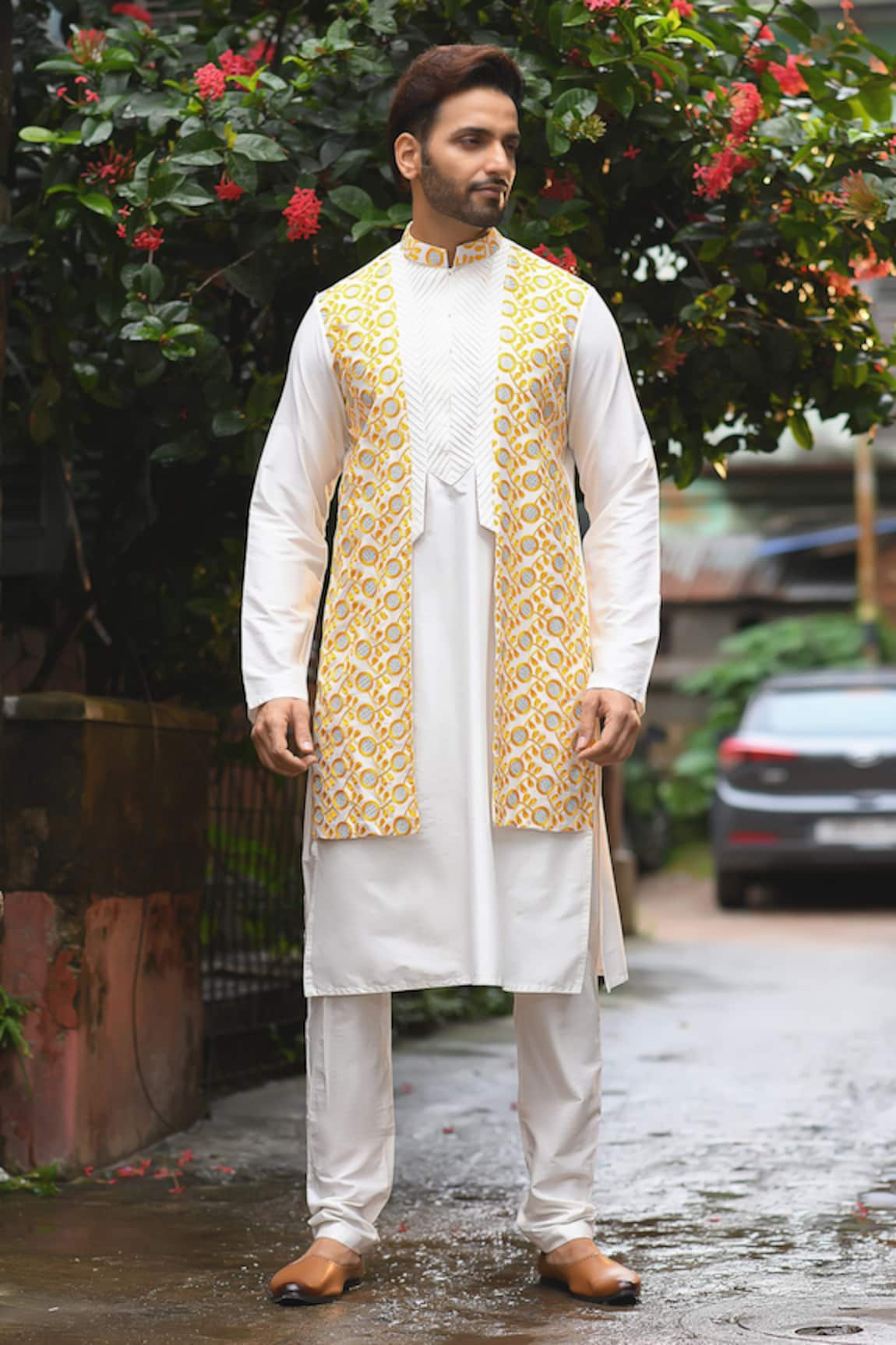 Priyanka Haralalka Embroidered Overlay Kurta Set 