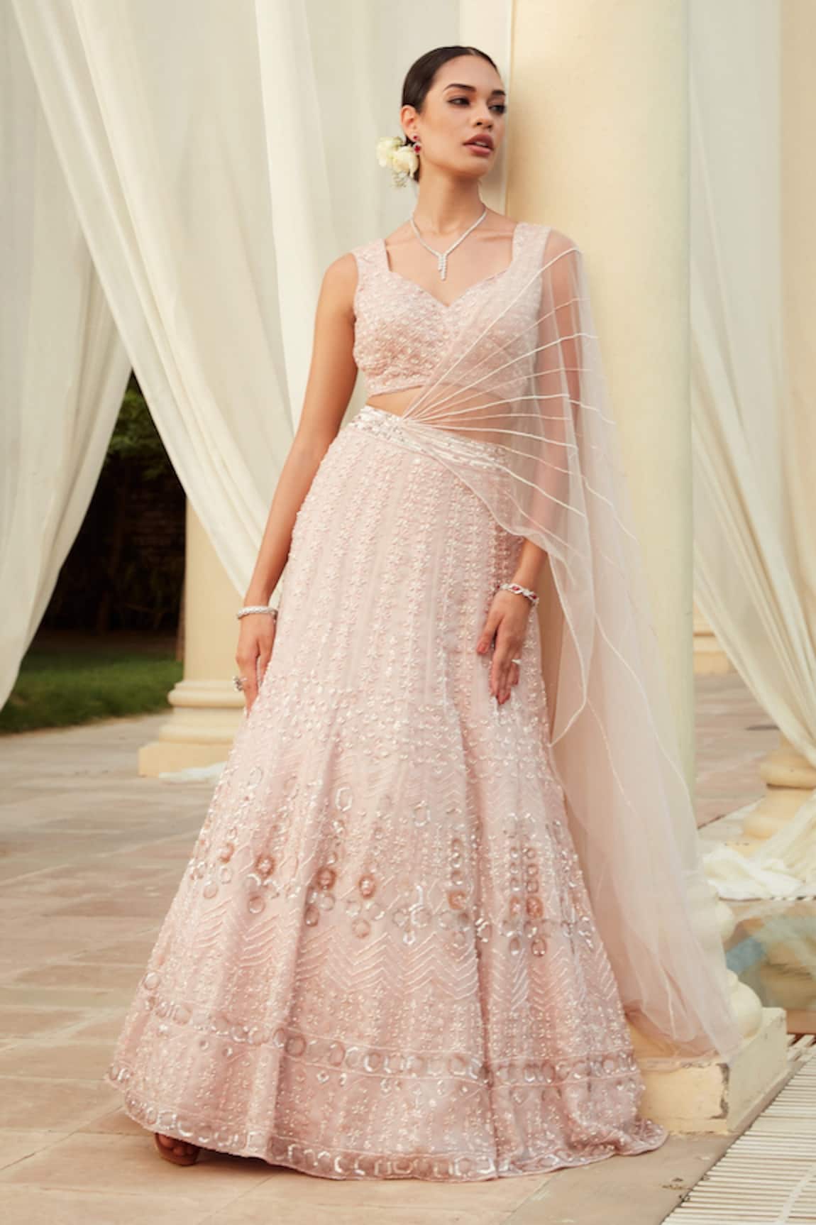 Niamh By Kriti Floral Embroidered Lehenga Set 