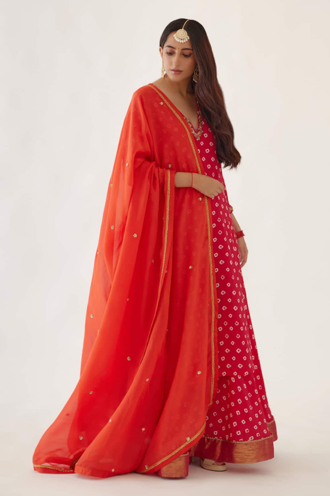 Nikasha Bandhani Print Lehenga Set