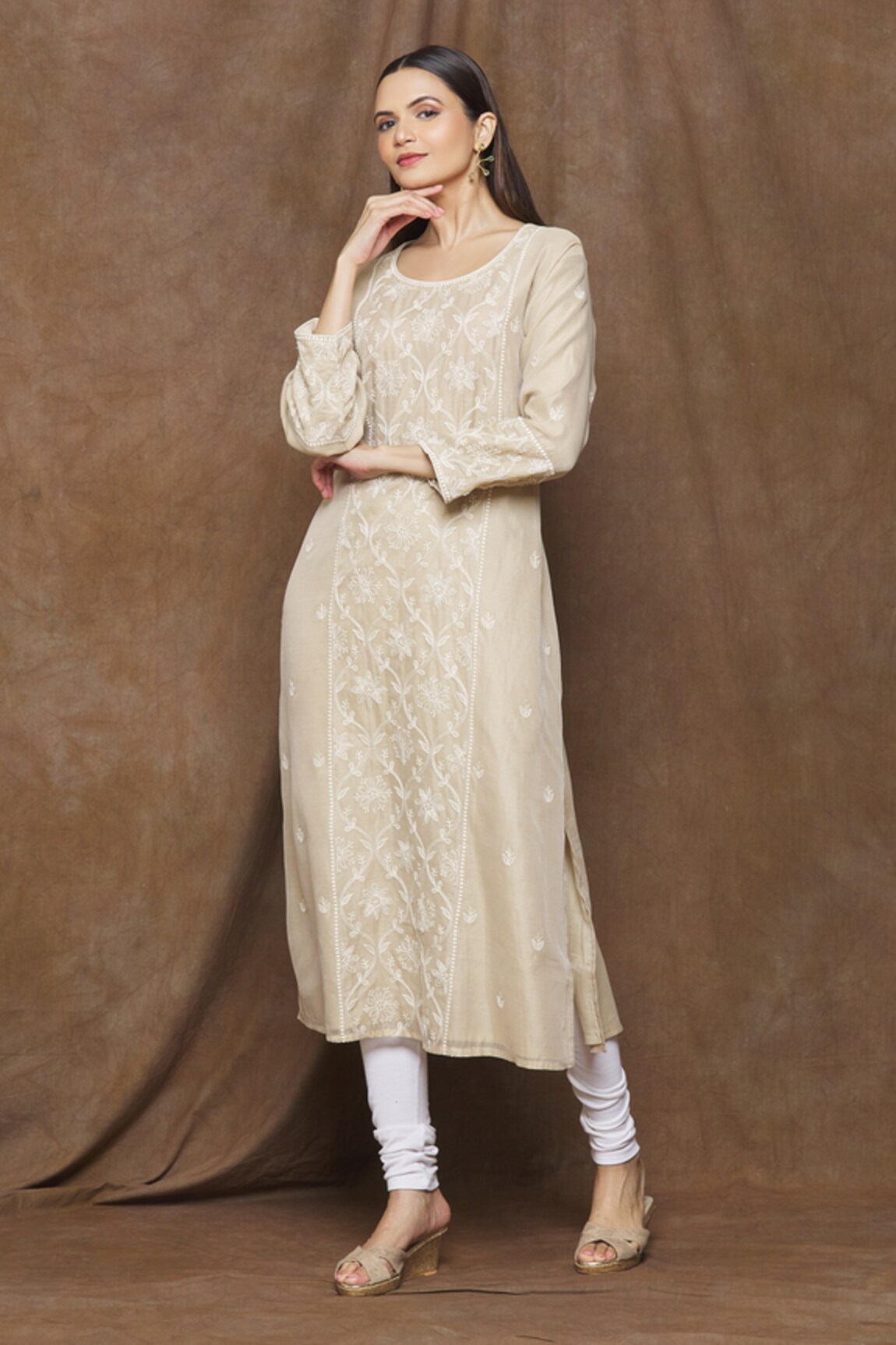 Turaja Chanderi Embroidered Kurta