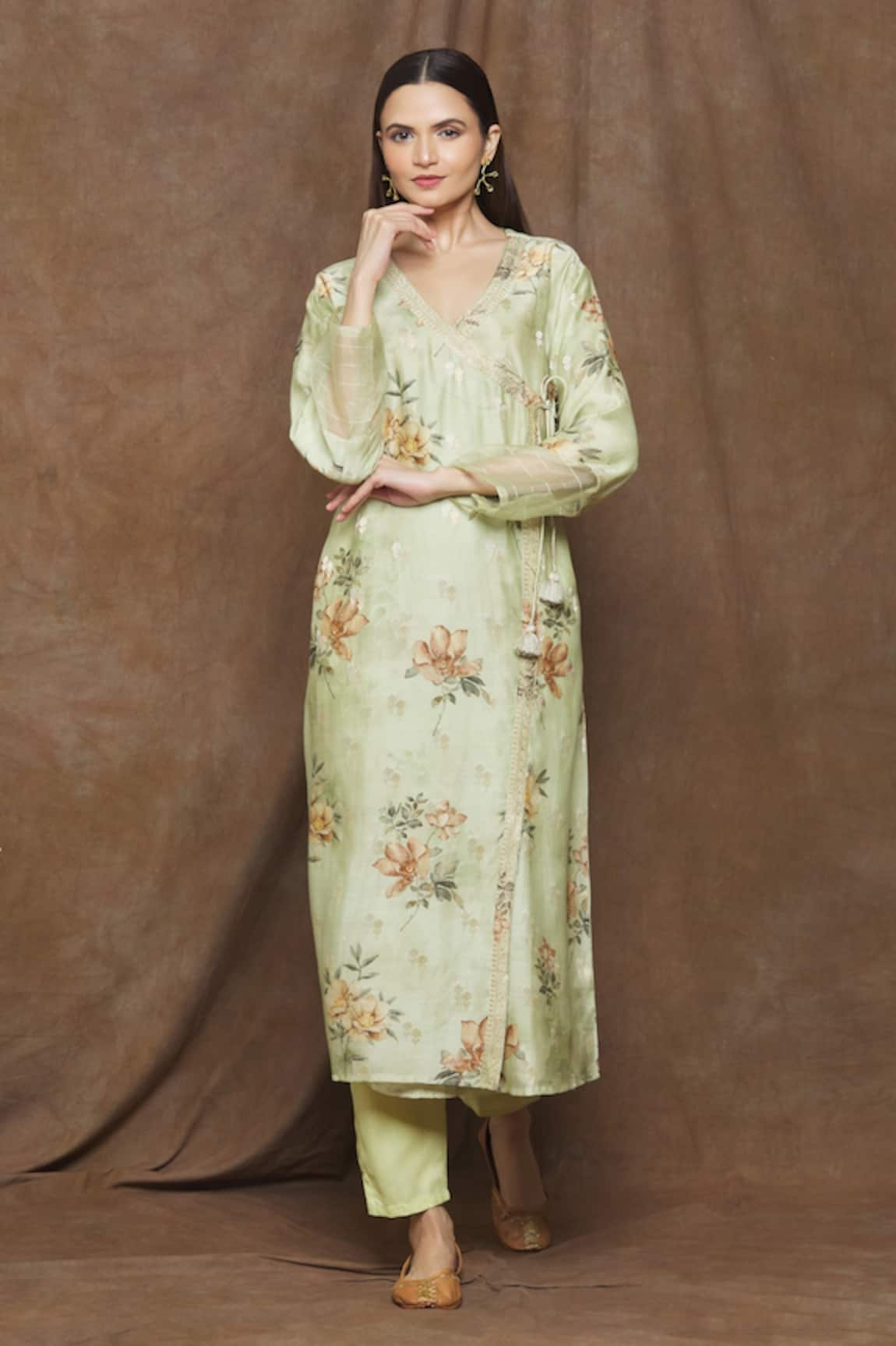 Turaja Pure Chanderi Printed Kurta