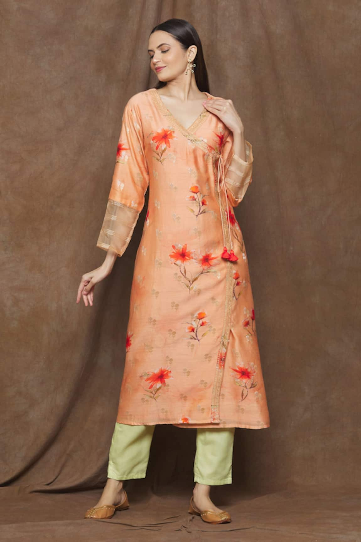 Turaja Pure Chanderi Printed Kurta