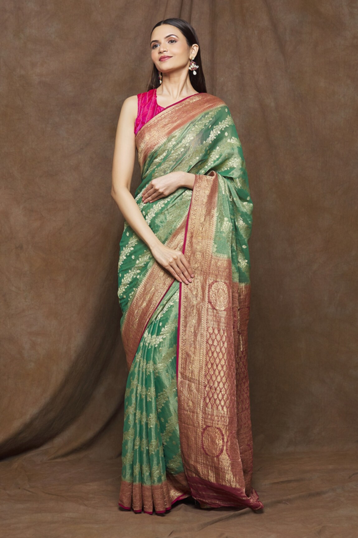 Turaja Pure Georgette Tissue Saree