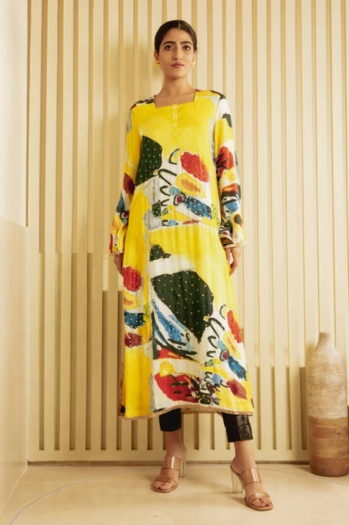 Saksham & Neharicka Abstract Print Kurta 