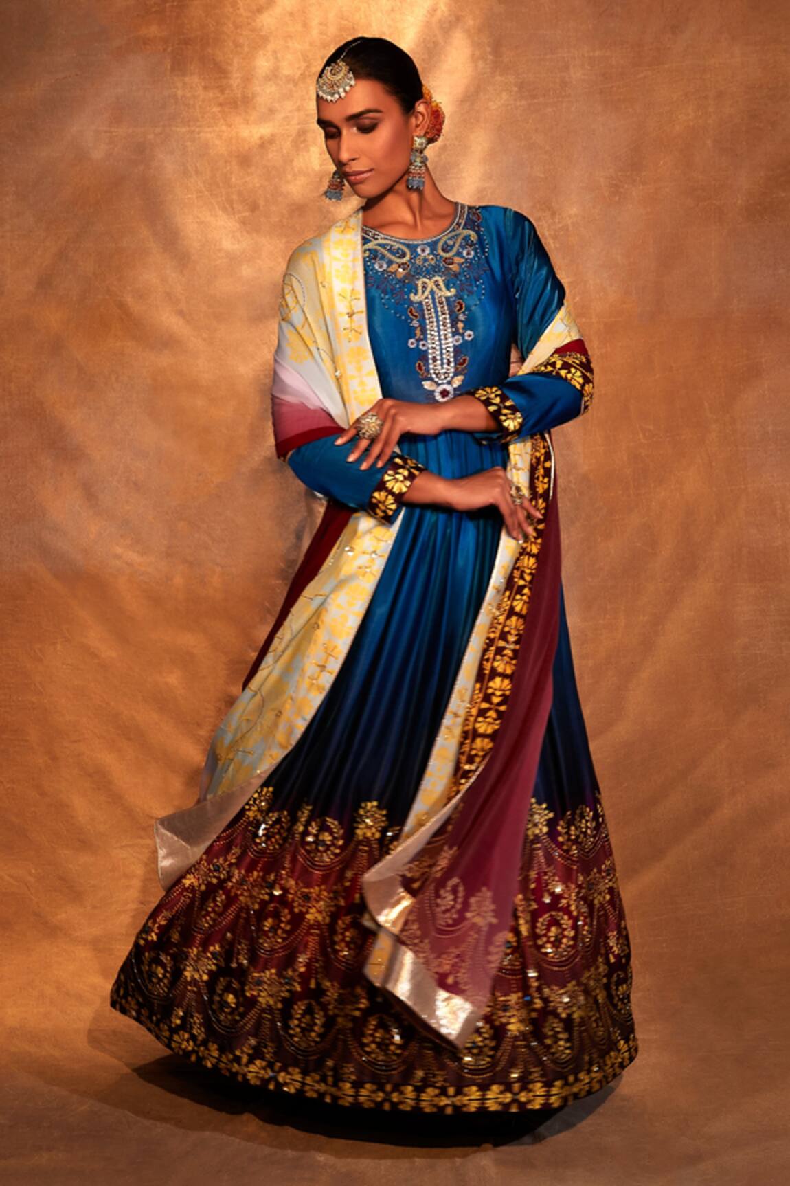 The Royaleum Maahika Embroidered Anarkali With Dupatta