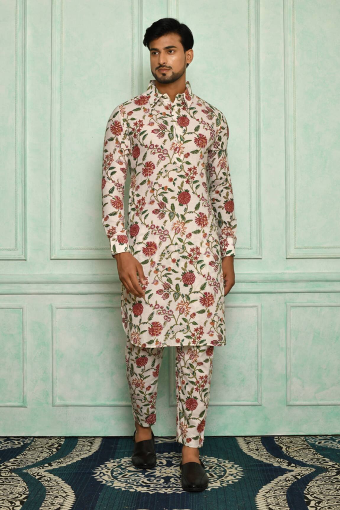 Pranay Baidya Jaali Print Kurta Set 